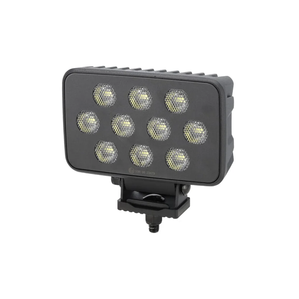 Lampă de lucru LED, 100W, 8950lm, dreptunghiulară, 12/24V, alb, 150x112x52.7mm mufă Deutsch, flux, 20 LED-uri LA10835