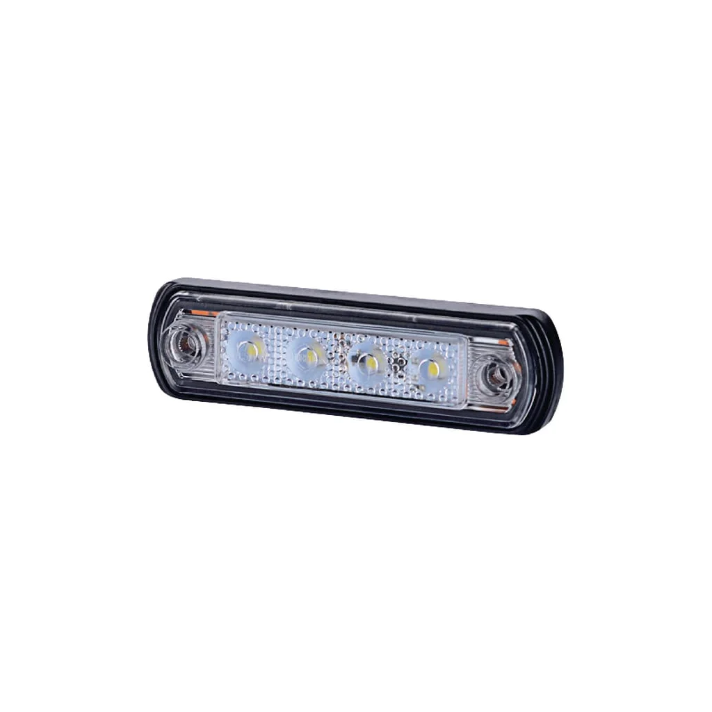 Lampă gabarit LED 0,5/1W dreptunghiulară 12-24V albă 82x31x15mm 4 LED-uri Gopart LA35056