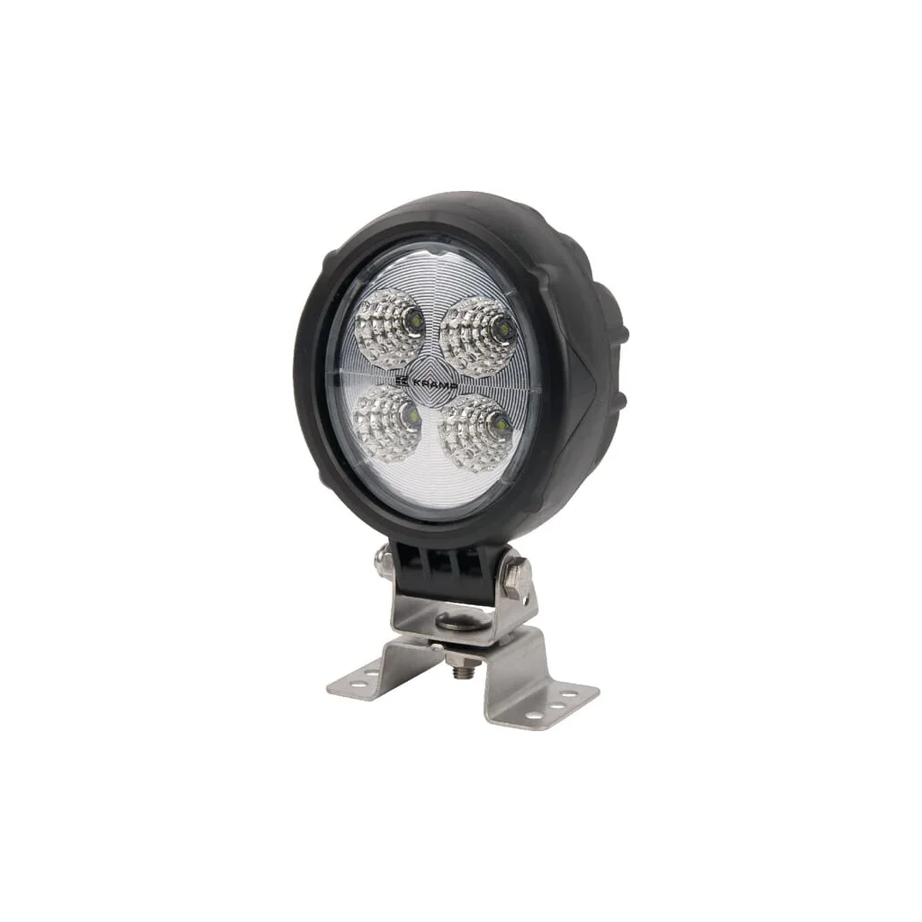 Lampă de lucru LED 18W 1500lm rotundă 10/30V diametru 117mm mufă Deutsch tip flood 4 LED-uri Kramp LA10017