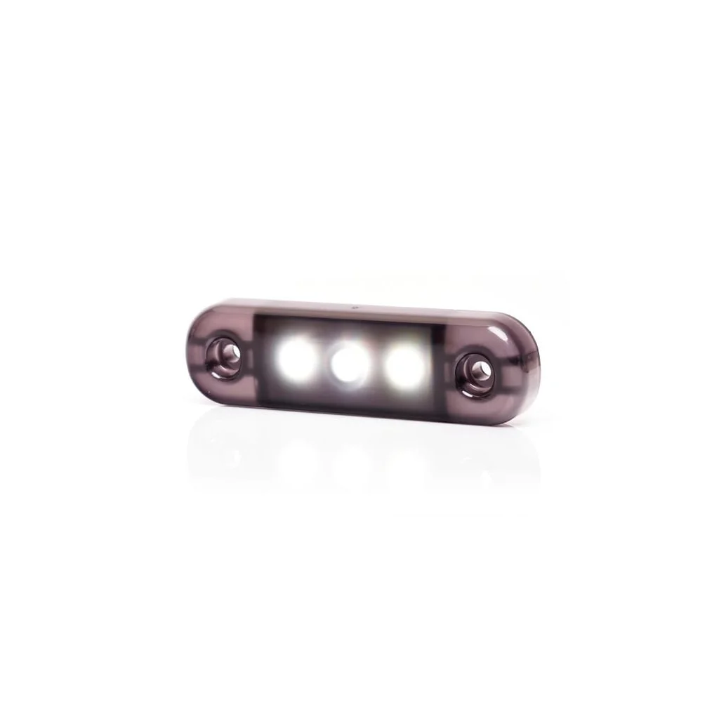 LED de semnalizare față, alb, dreptunghiular, 12-24V, 84x24x10.4mm LA30098