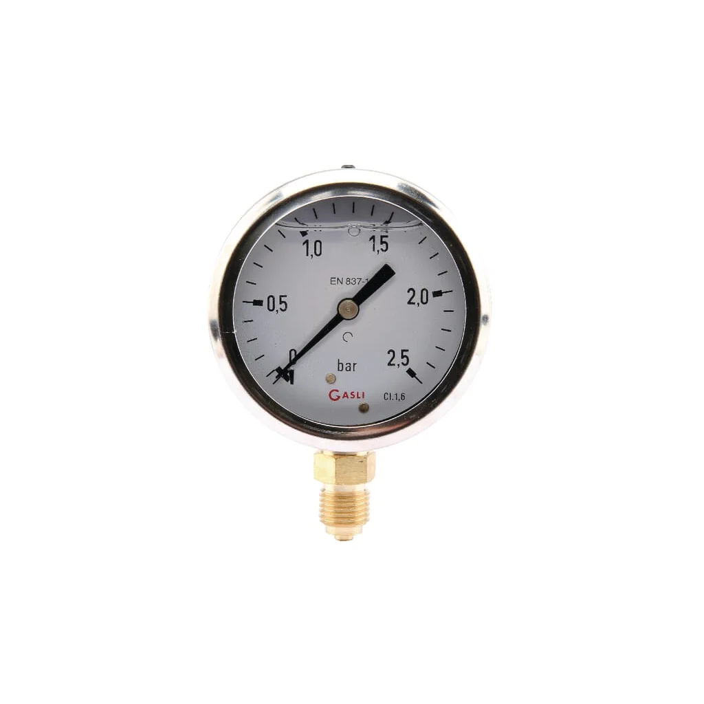 Manometru Ø63 0-2,5bar ¼" jos MA63025L04SSGF