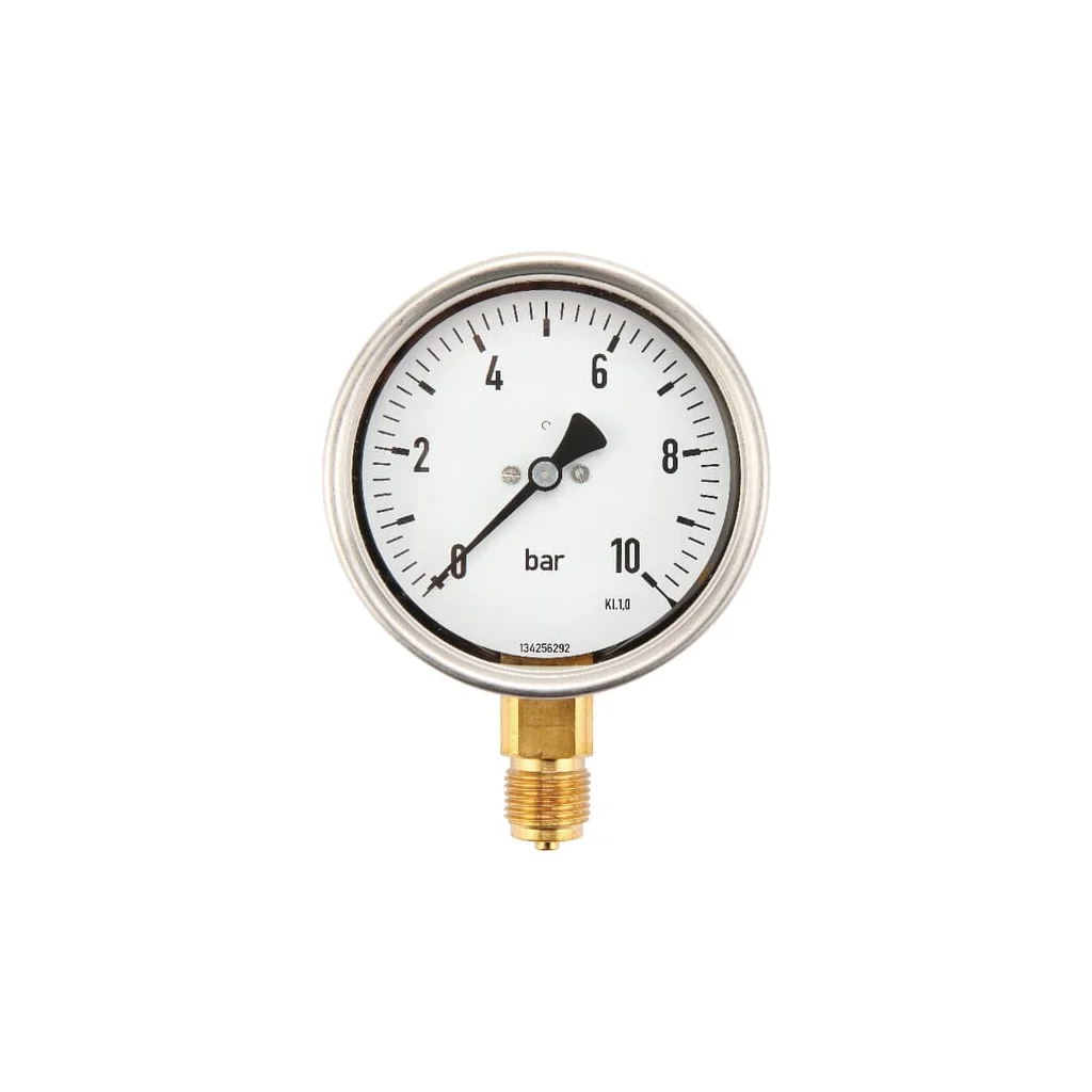 Manometru Ø100 0-10bar ½ " jos MA10010L08SSGF