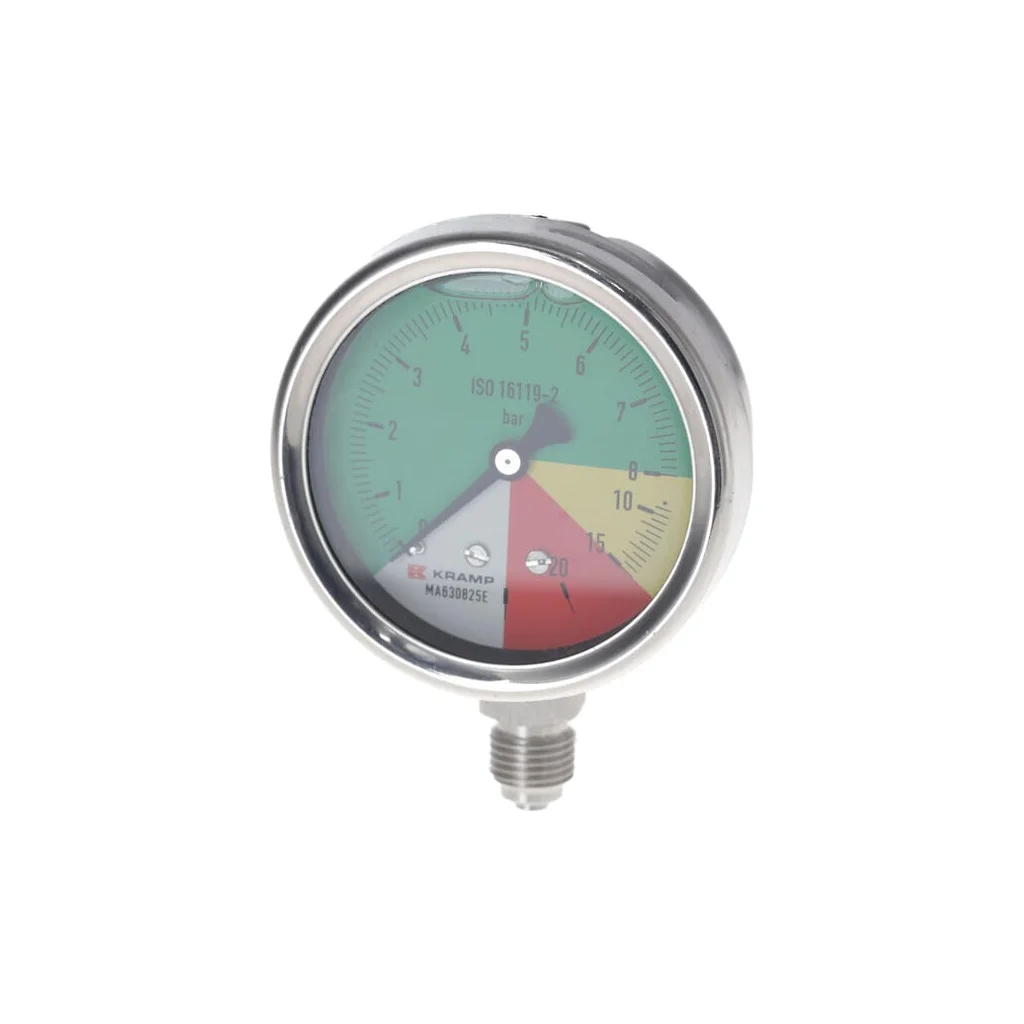 Manometru diametru 63mm 0-8-15-25 1/4" BSP conexiune inferioară MA630825E