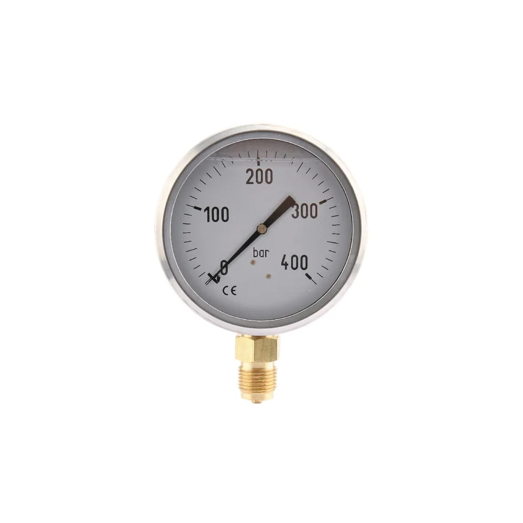 Manometru Ø100 0-400bar ½" jos MA100400L08SSGF