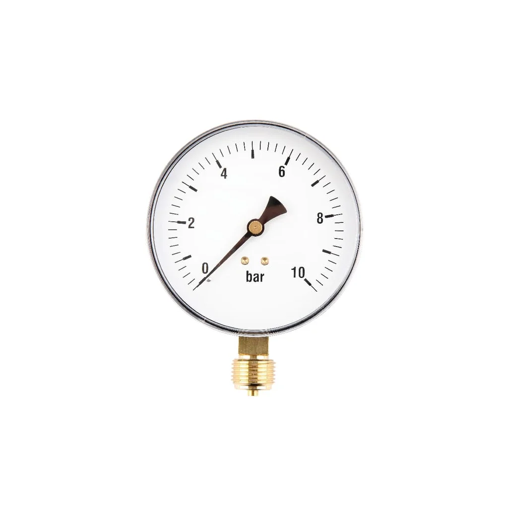 Manometru Ø100 0-10bar ½" jos MA10010L08ST