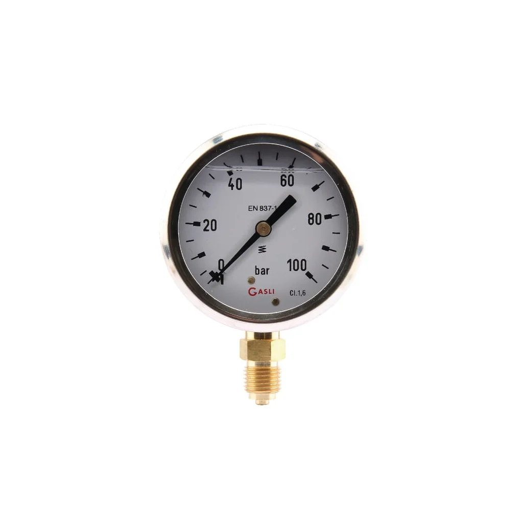 Manometru Ø63 0-100bar ¼" jos MA63100L04SSGF