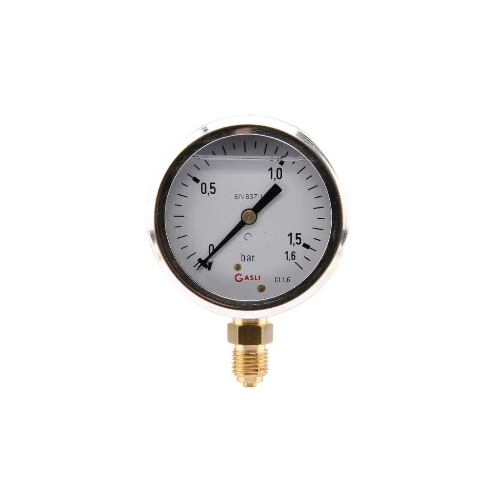 Manometru Ø63 0-1,6bar ¼" jos MA63016L04SSGF
