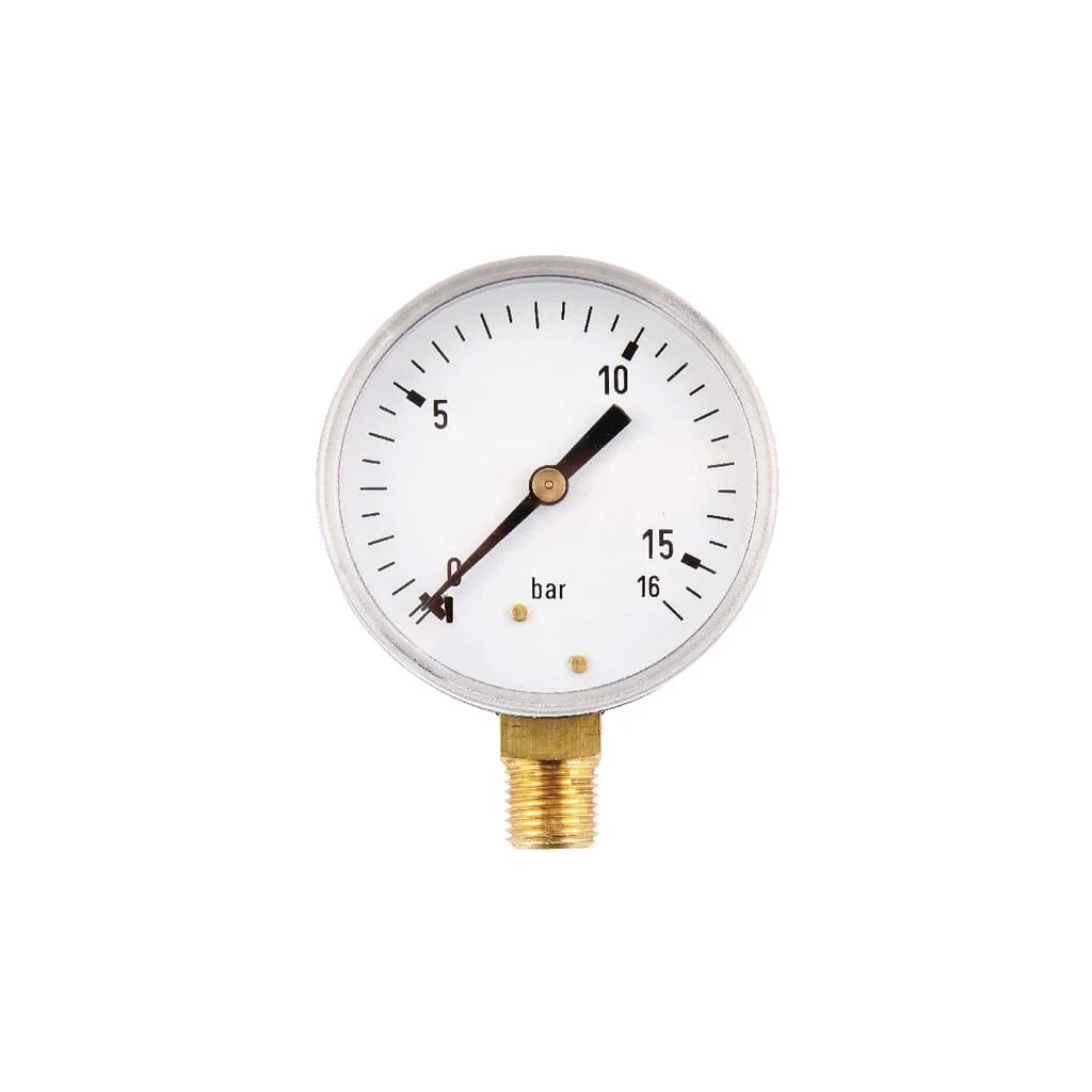 Manometru diametru 63 0–16bar 1/4" inferior MA6316L04SS