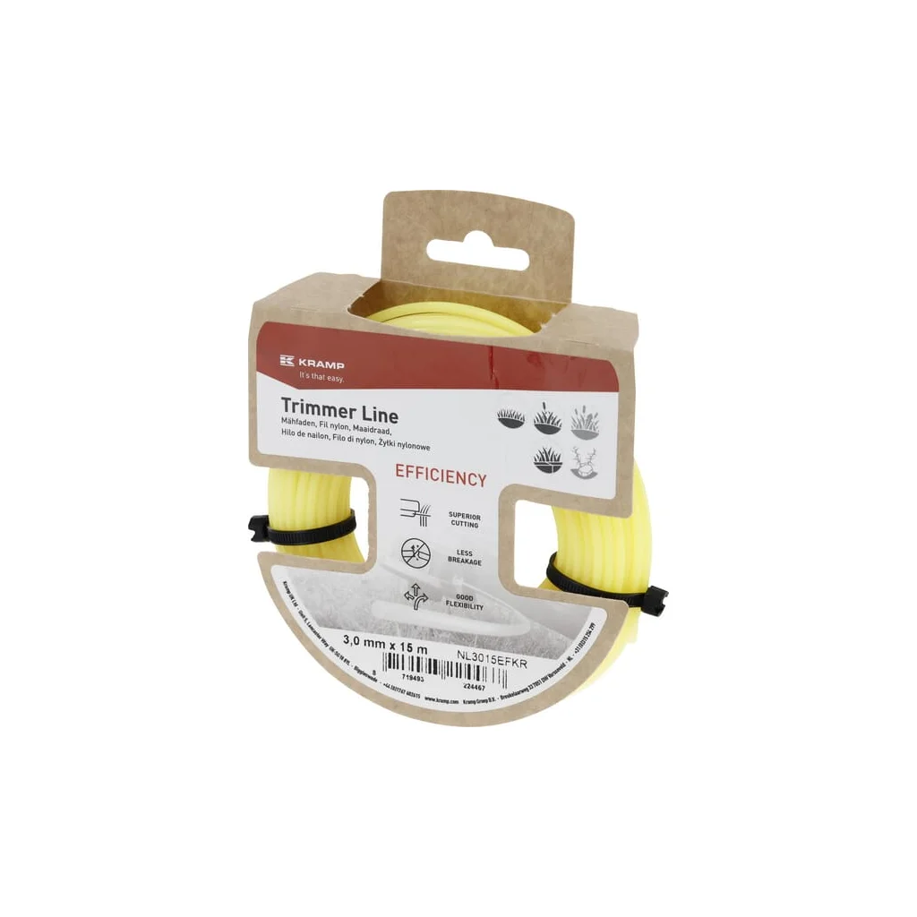 Fir trimmer Ø3,0x15m, rotund, galben, Kramp Efficiency NL3015EFKR