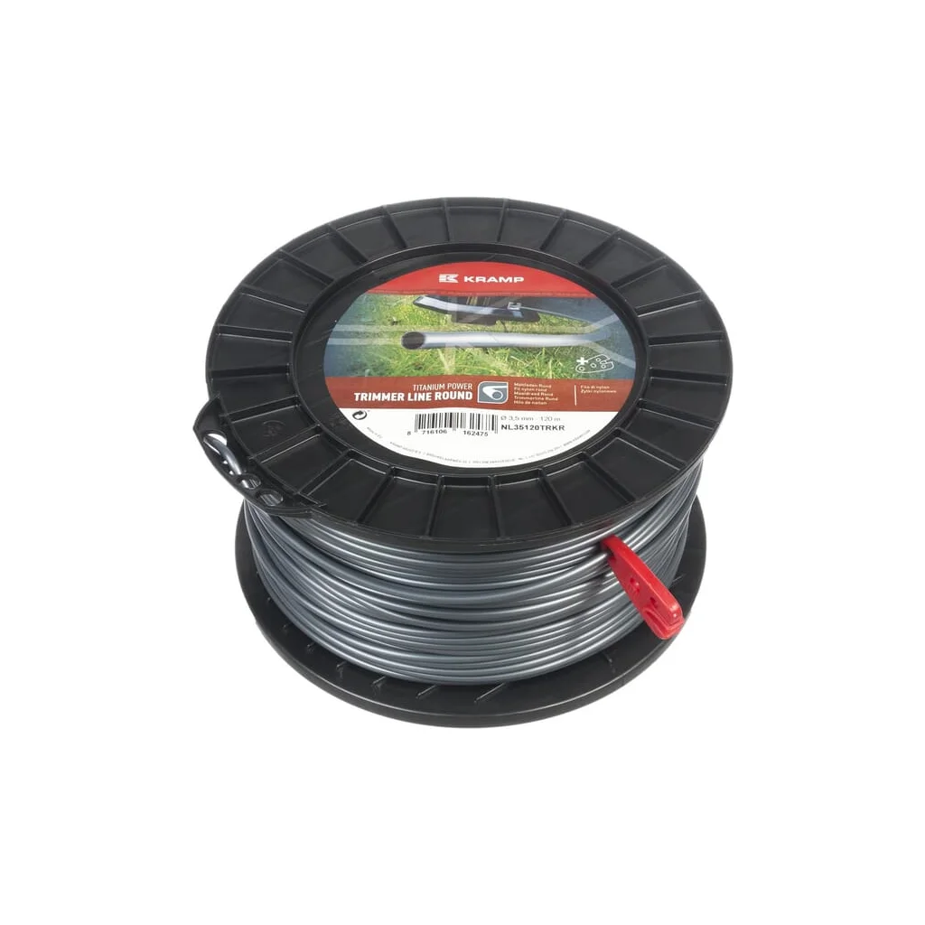 Fir de tăiere diametru 3,5mm, 120m, rotund, gri, Titanium Power, Kramp NL35120TRKR