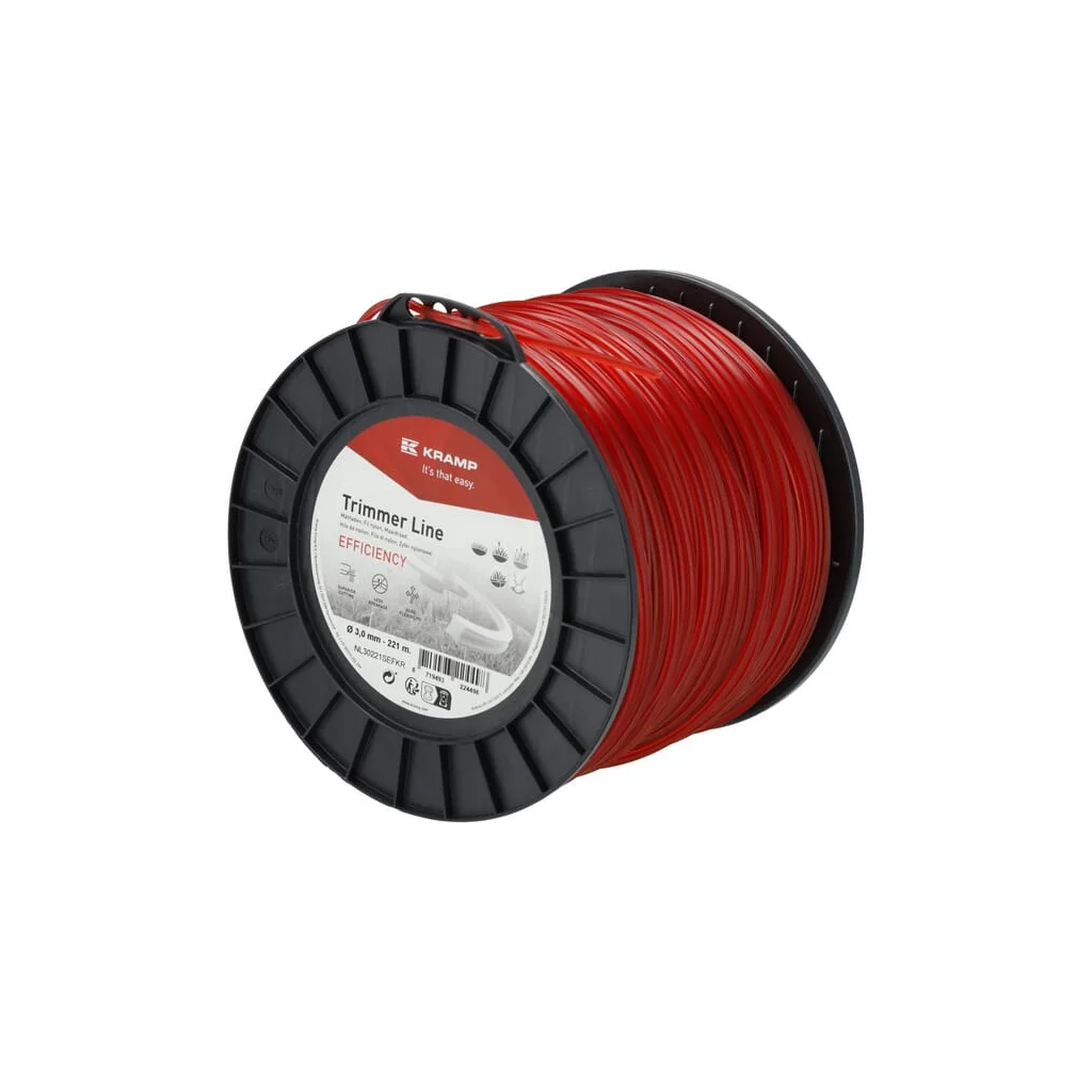 Fir trimmer Ø 3 mm 221 m pătrat roșu Efficiency NL30221SEFKR
