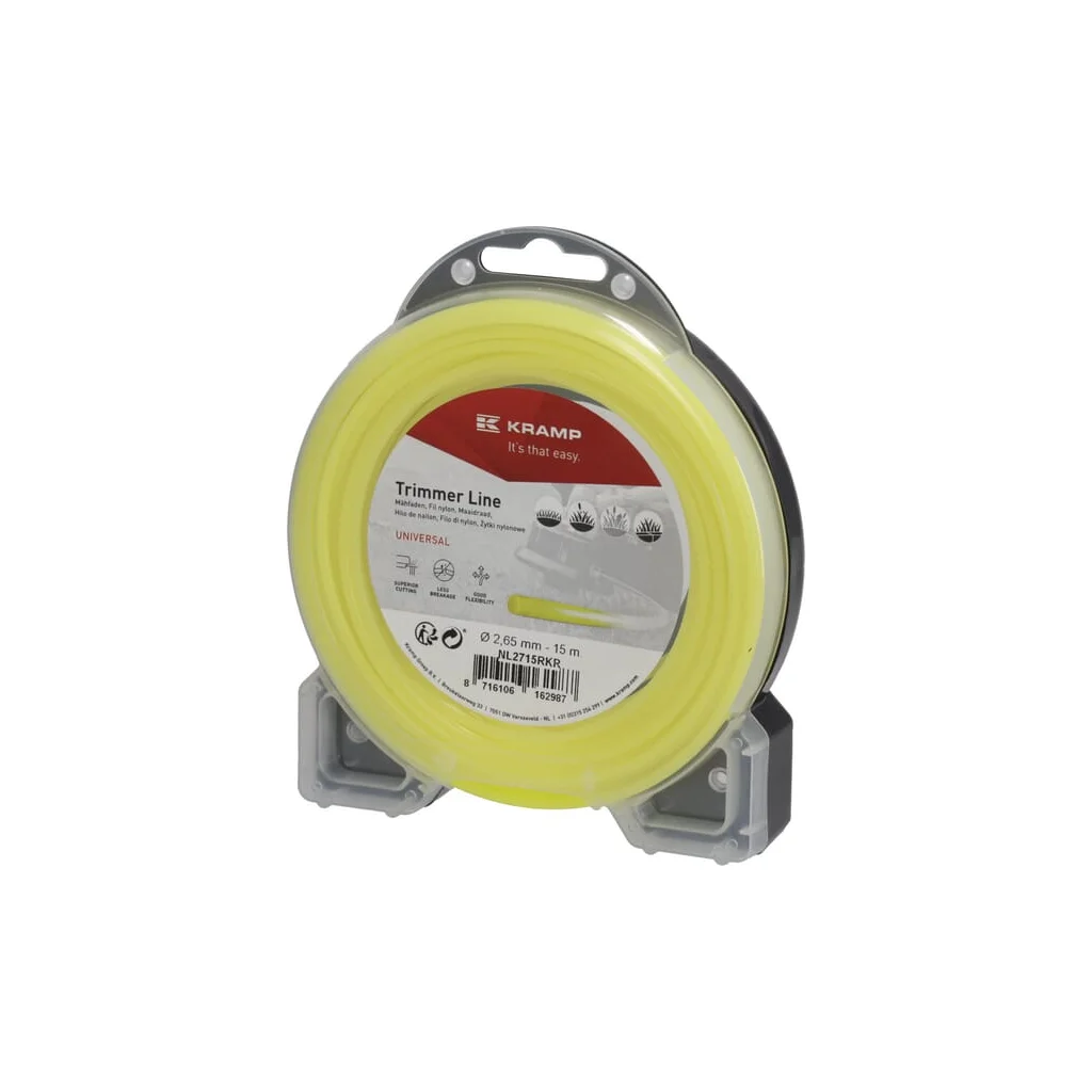 Fir de tăiere diametru 2,65mm, 15m, rotund, galben, Kramp NL2715RKR