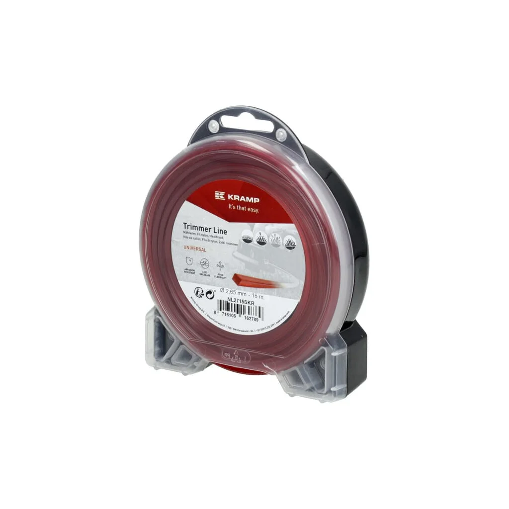Fir de tăiere diametru 2,65mm, 15m, pătrat, roșu, Kramp NL2715SKR