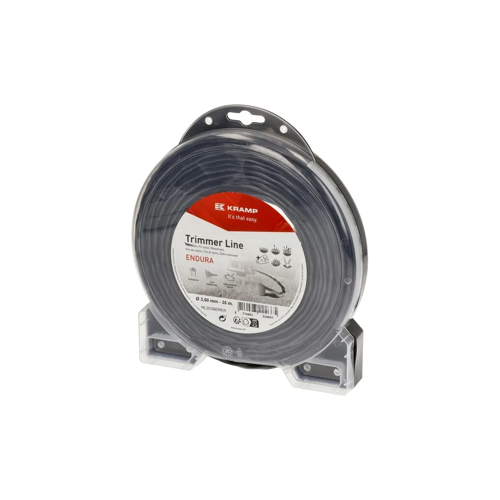 Fir trimmer Ø3,5x35m, răsucire ovală, negru, Kramp Endura NL3538ERKR