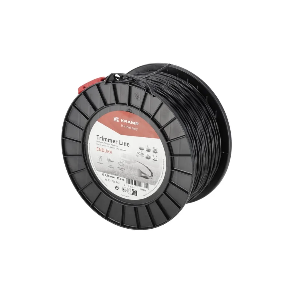 Fir trimmer Ø2,7x173m, răsucire ovală, negru, Kramp Endura NL27173ERKR