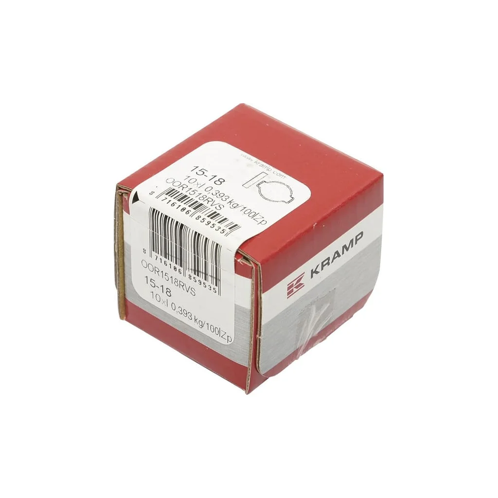 Clemă dublă cu urechi, oțel inoxidabil, 15-18mm OOR1518RVS