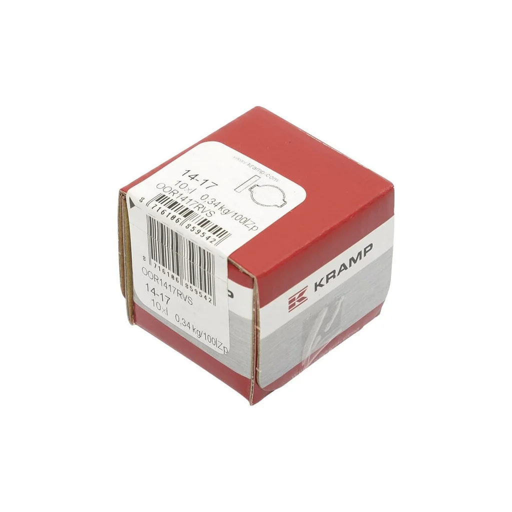 Clemă dublă cu urechi, oțel inoxidabil, 15-17mm OOR1417RVS