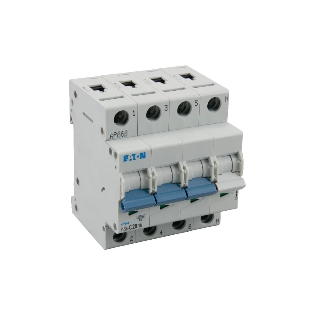Întrerupător automat miniatural 20A, 3P+N, C PLS6C203N