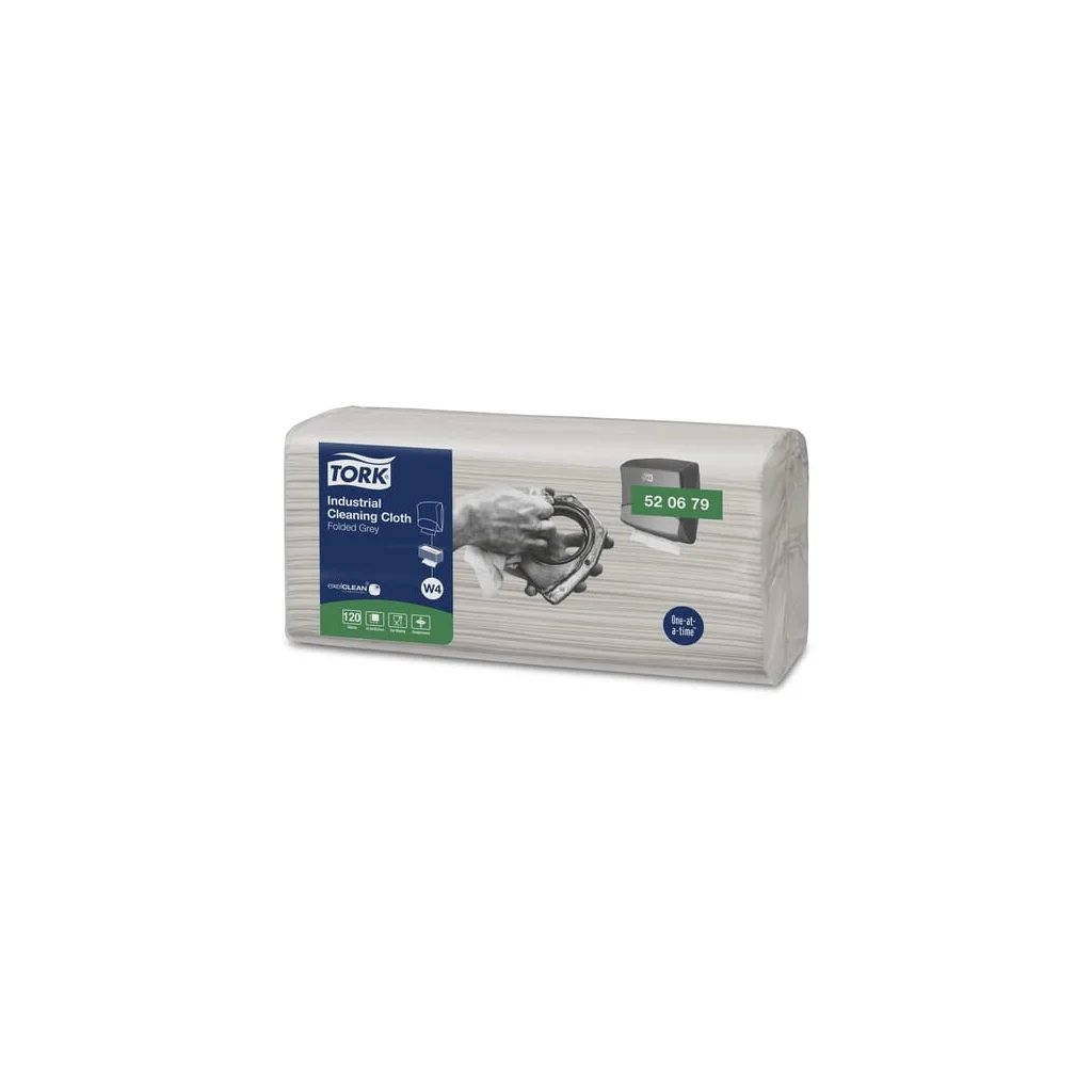 Lavete industriale Tork gri, pliate, W4 (120 bucăți) PM520679