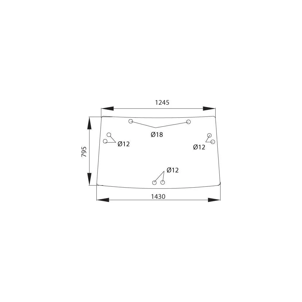 Geam spate superior R110990N