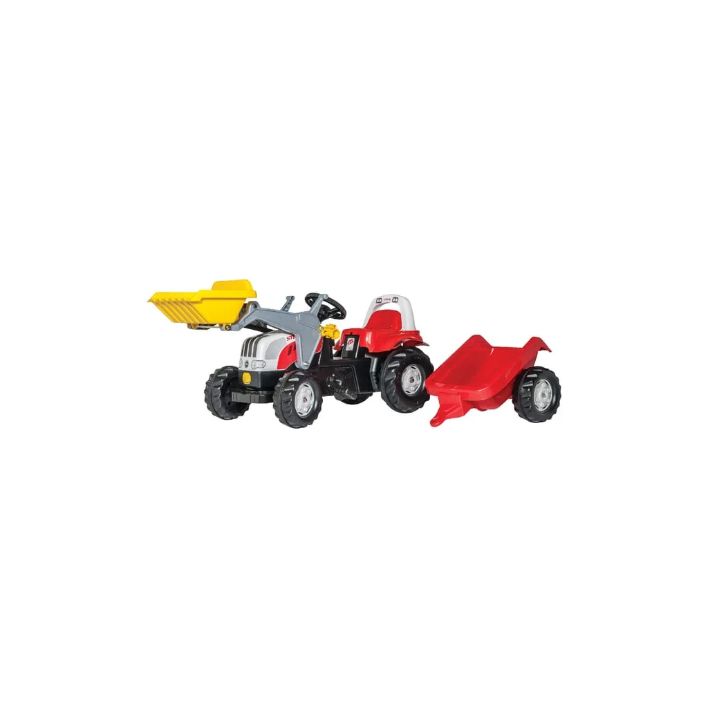 Încărcător frontal cu pedale Steyr și remorcă, RollyKid R02393