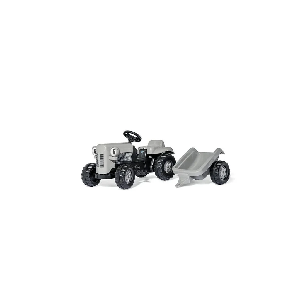 Tractor cu pedale Little Grey Fergie și remorcă, RollyKid R01494