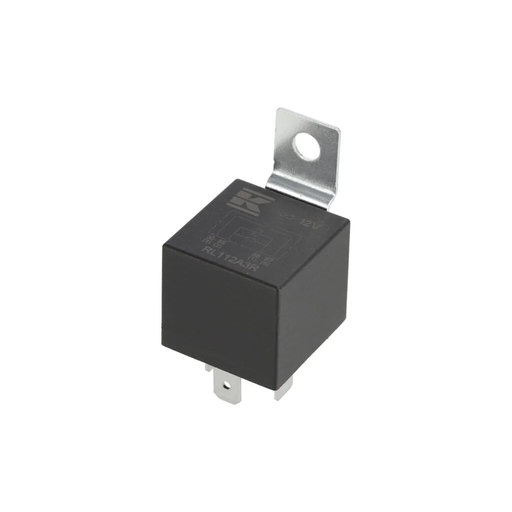 Releu mini 12V, deschidere normală, 40A, cu rezistor, cu suport RL112A3R