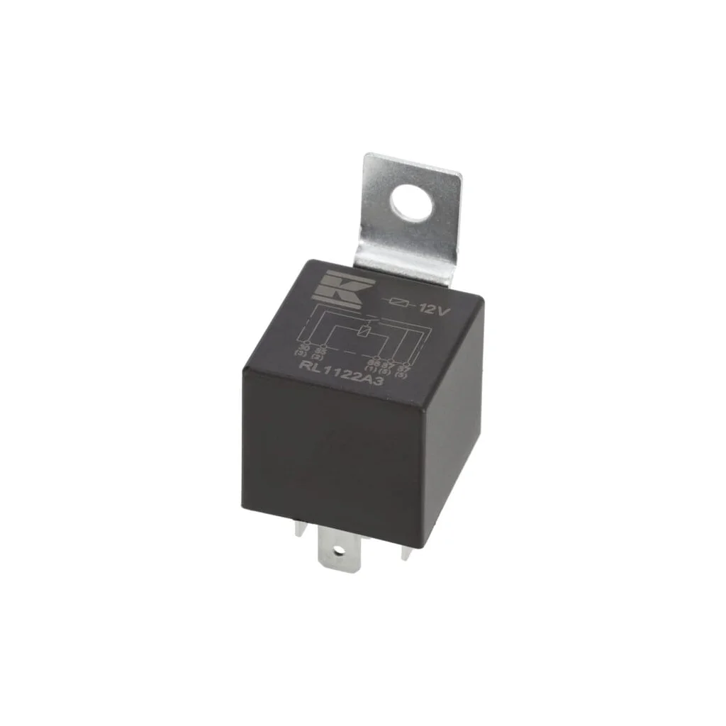 Releu mini 12V, contact dublu, 2x20A, cu suport RL1122A3