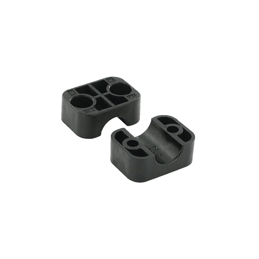 Clemă neagră netedă A2 17,2mm RS9112172PAG