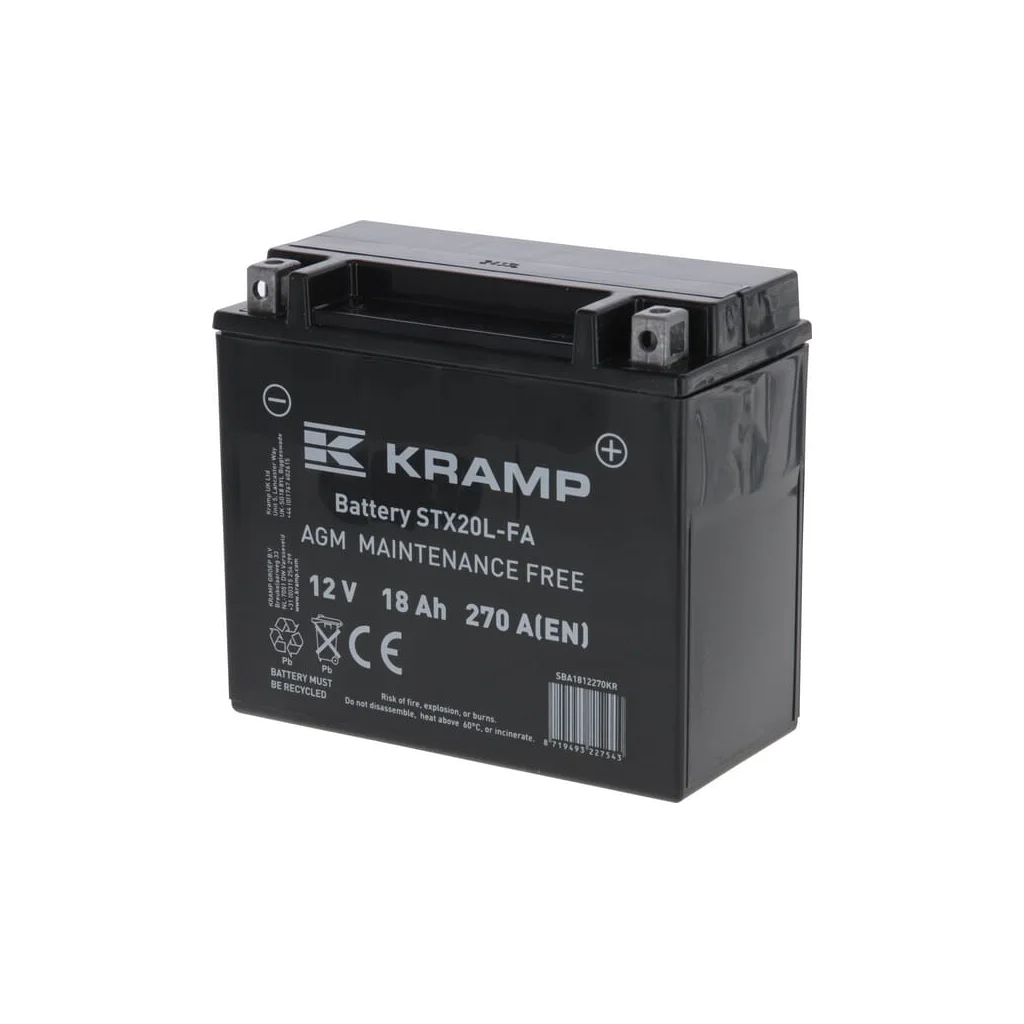 Baterie 12V 18Ah 270A închisă Kramp SBA1812270KR