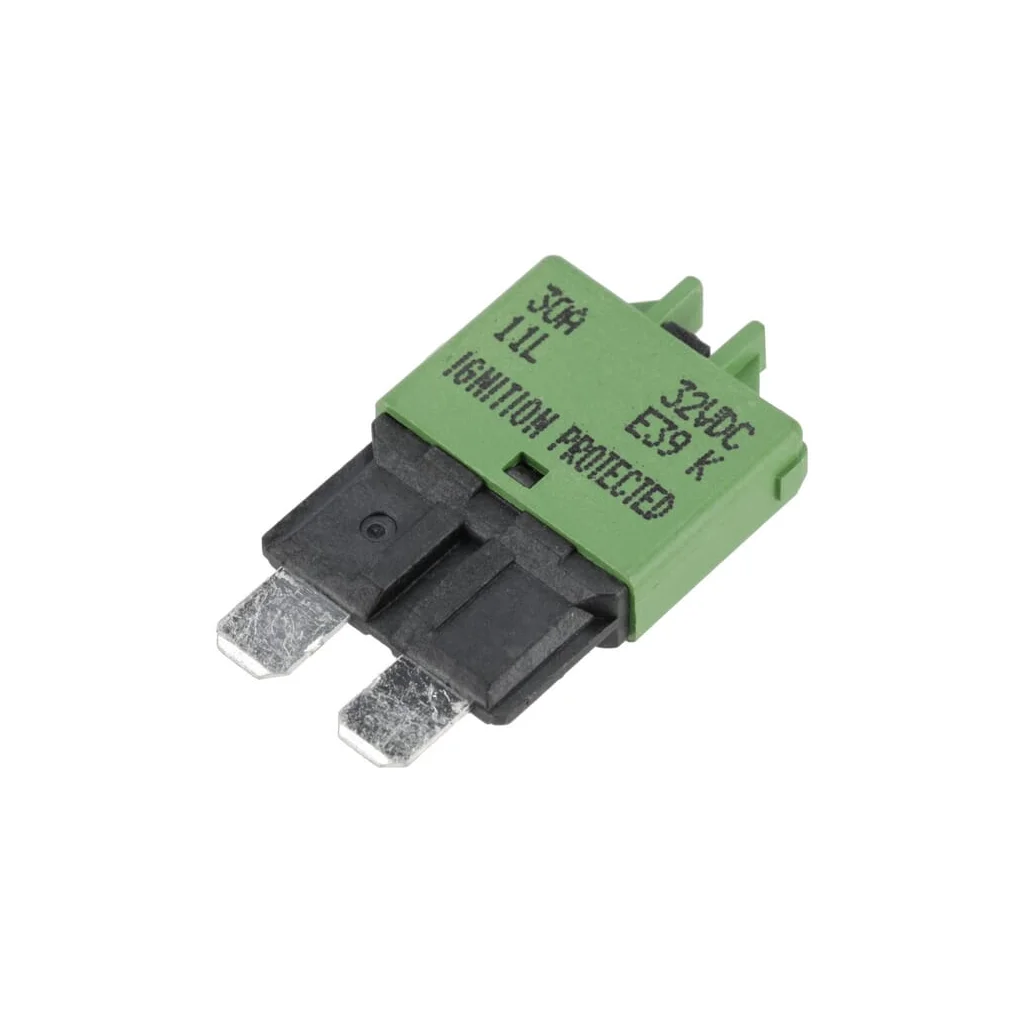 Siguranță termică cu resetare manuală 28V 30A lungime 34,4mm verde E.T.A SI25030