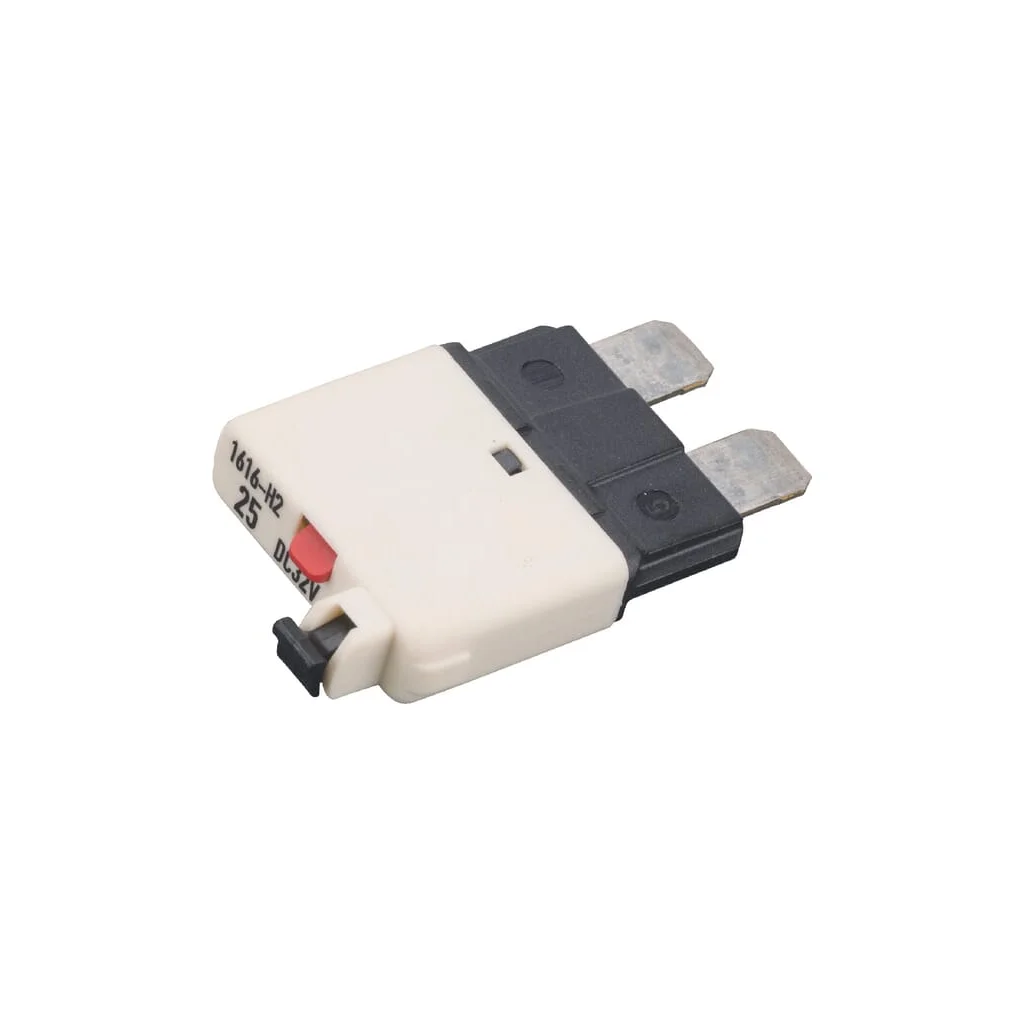 Siguranță termică cu resetare manuală 28V 25A lungime 34,4mm alb E.T.A SI25125