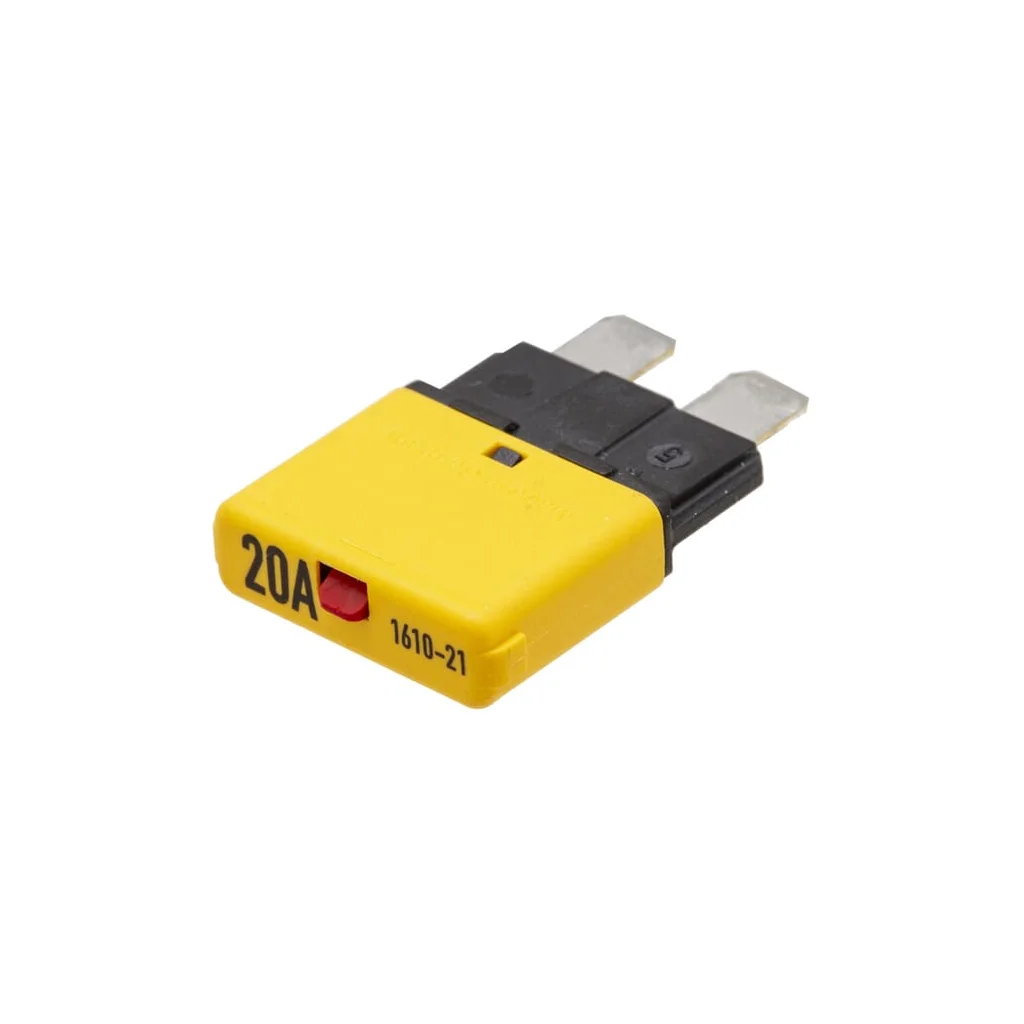 Siguranță termică cu resetare manuală 28V 20A lungime 34,4mm galben E.T.A SI25020