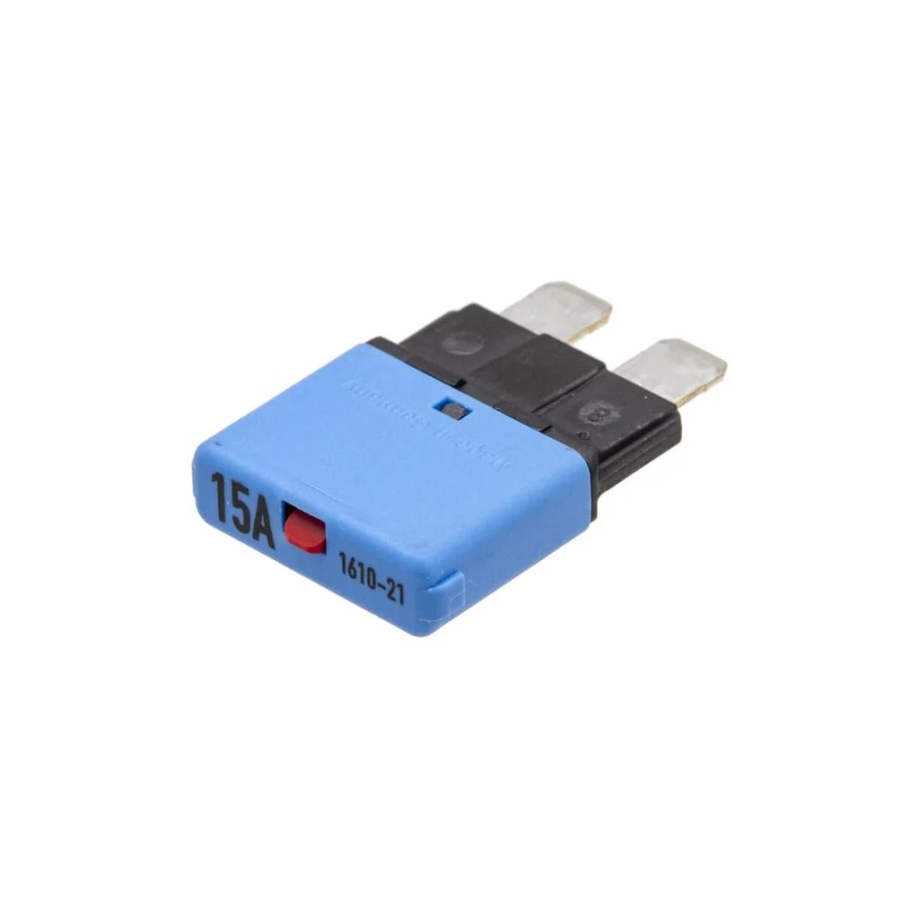 Siguranță termică cu resetare manuală 28V 15A lungime 34,4mm albastru E.T.A SI25015