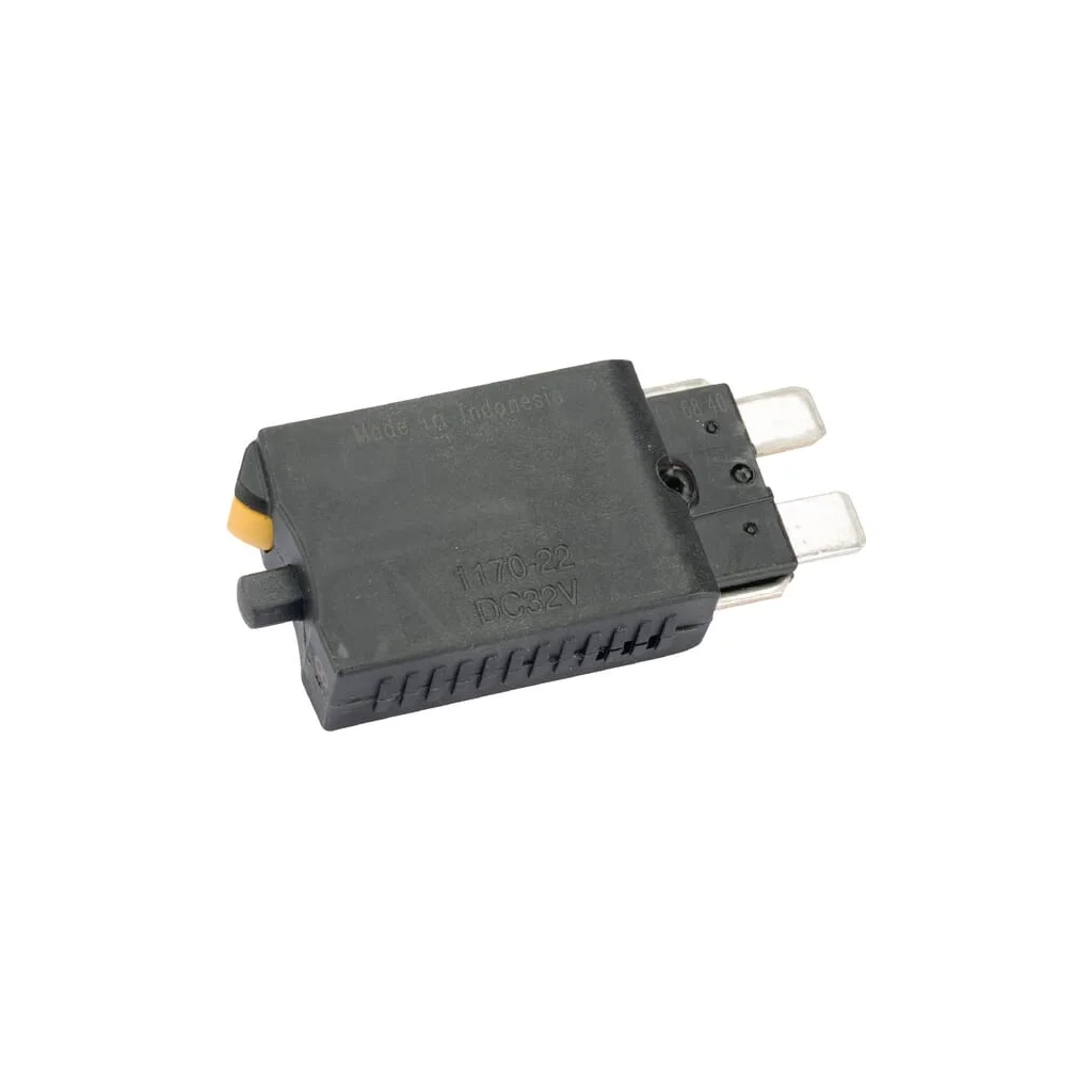 Siguranță termică cu resetare manuală 28V 8A lungime 51,6mm portocaliu E.T.A SI26008