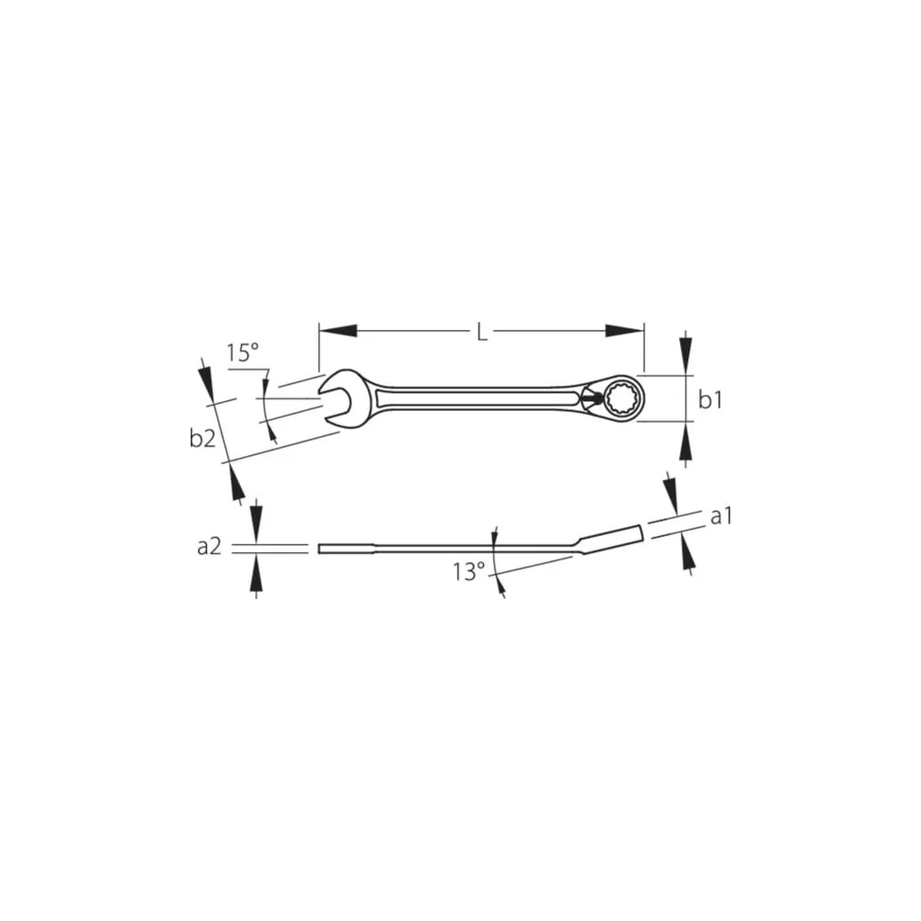 Cheie fixă combinată cu clichet 21mm L=274mm Gedore SL7UR21