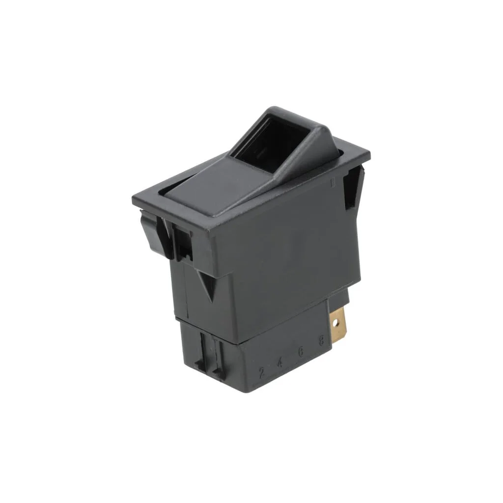 Comutator basculant, I-0, pornit-oprit, 24V, 9 pini, iluminare funcțională, cu bec SW10028KR