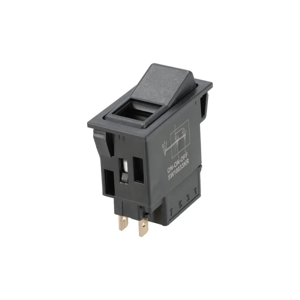 Comutator basculant, II+I-0, oprit-pornit-pornit, 12/24V, 5 pini, iluminare funcțională, cu bec SW10033KR