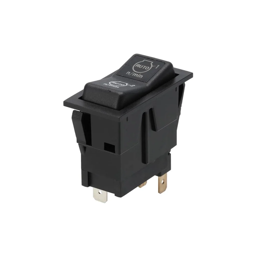 Întrerupător basculant, (I)-0-(II), mamă-la-mamă, 12V, 4 pini, viteză de rotație motor opțiuni/auto SW10053KR
