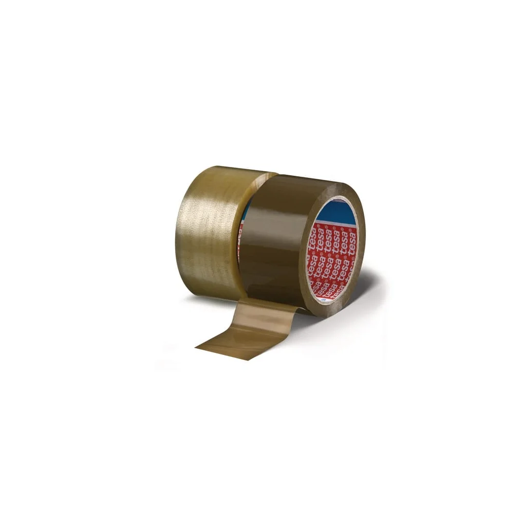 Bandă cu folie termo-contractabilă pentru ambalare și derulare cu zgomot maro 66mx50mm TesaPACK® T042800004000