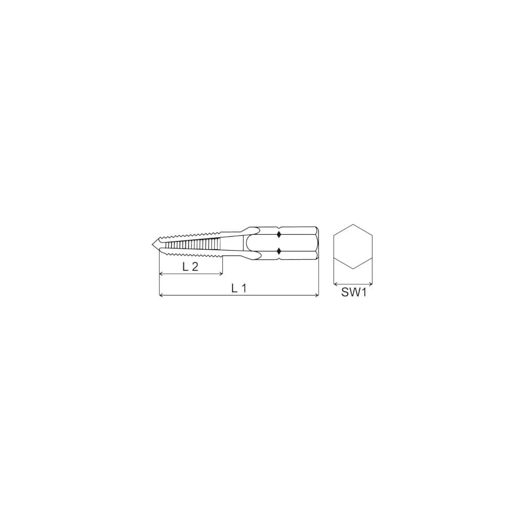 Bit pentru tarod 1/4" individual 6mm TAS6