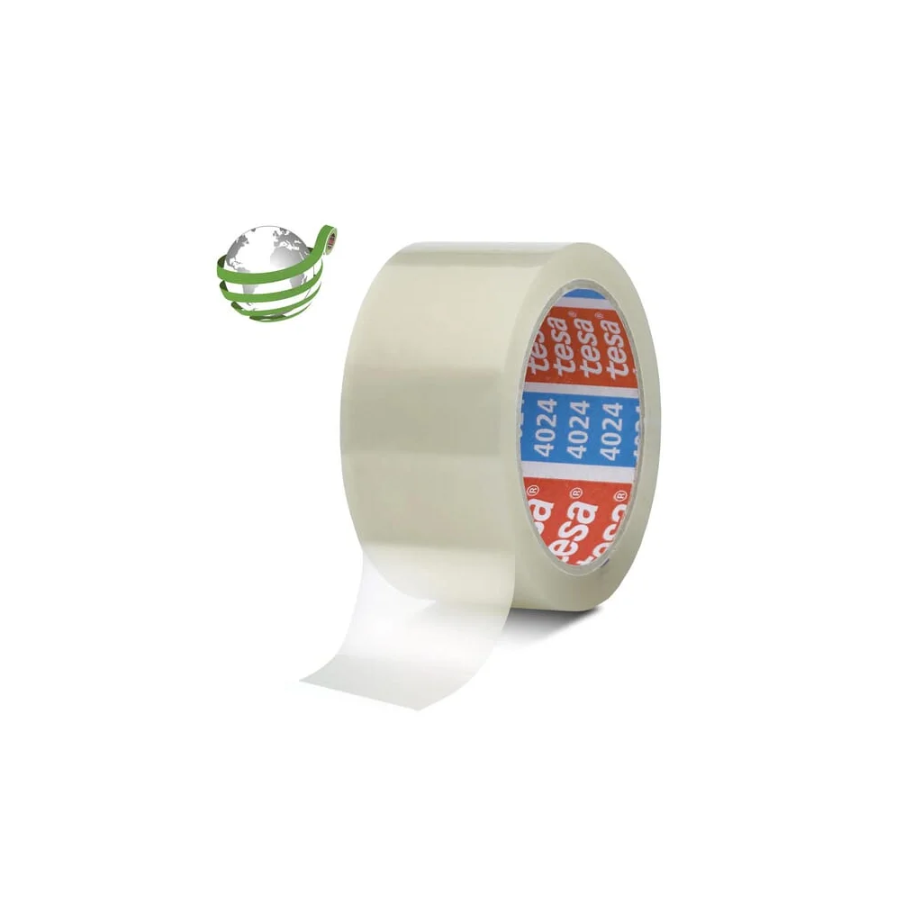 Bandă cu adeziv acrilic PP pentru ambalare cu derulare fără zgomot 66mx50mm TesaPACK® T040240023404