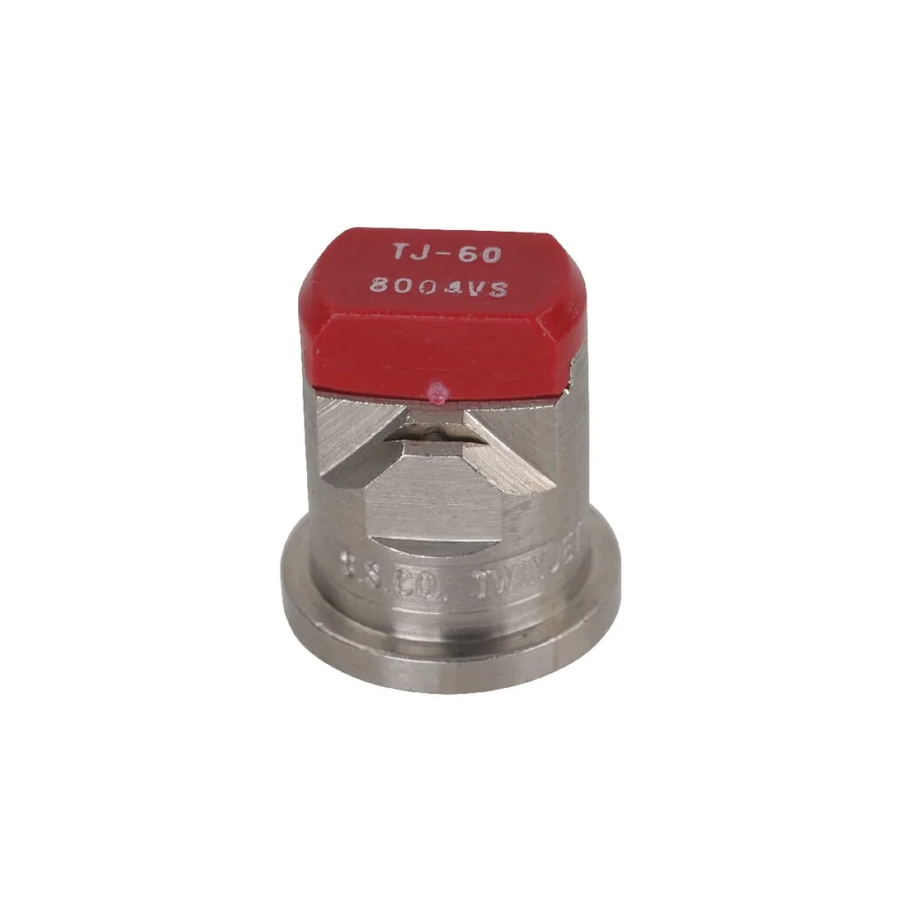 Duză ventilator dublu plat TJ 80° 04 TeeJet, roșie, din oțel inoxidabil TJ608004VS