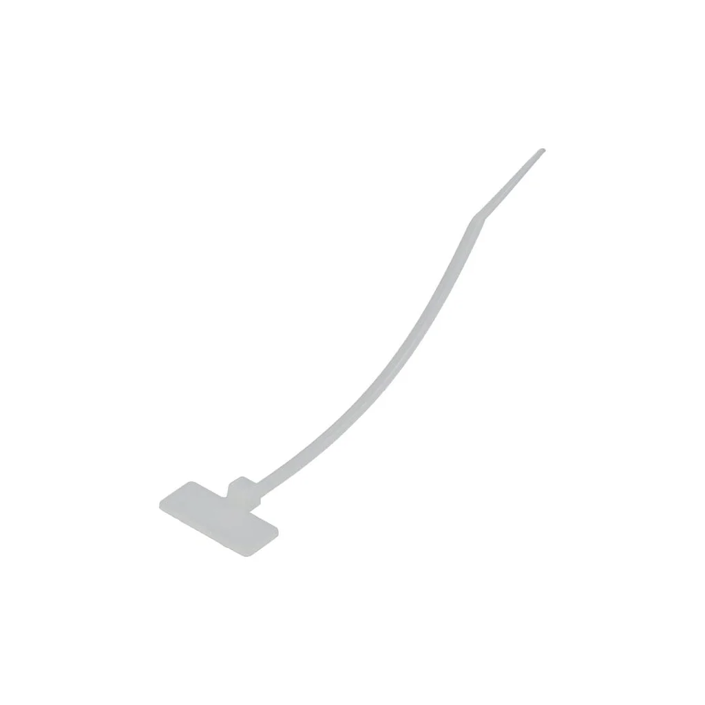 Colier autoblocant pentru cabluri + etichetă, 2,5x110mm, alb, 100buc TRLB25112WHI