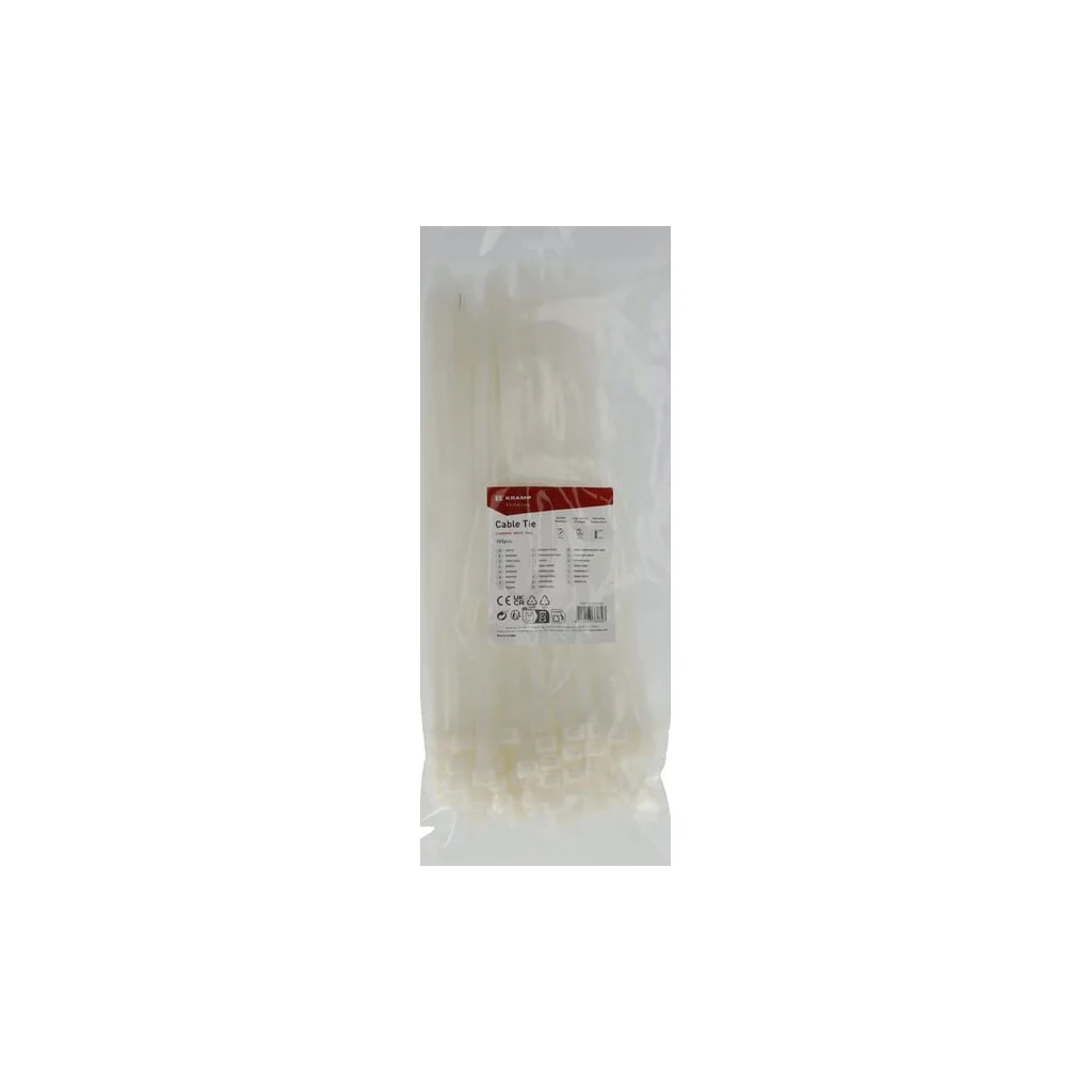 Colier pentru cablu 7.6x300mm, alb, 100buc TR0176300WHI