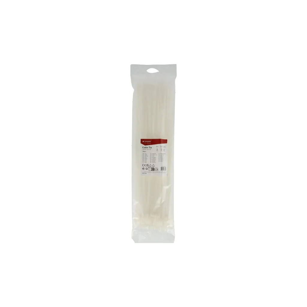 Colier pentru cablu 4.8x370mm, alb, 100buc TR0148370WHI