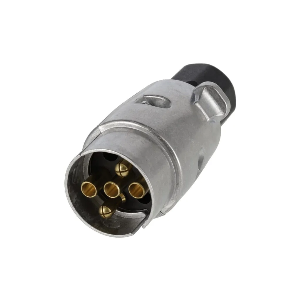 Ștecăr remorcă 5 pini, aluminiu, 12V, terminale cu șurub TR00008KR