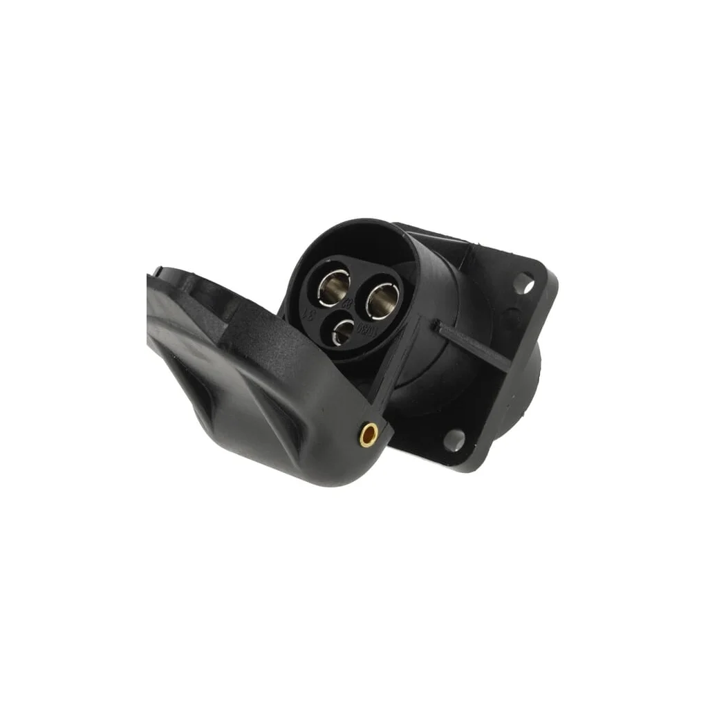 Soclu 3 pini, plastic, 12/24V, terminale lamă, fixare cu 4 șuruburi TR00014KR