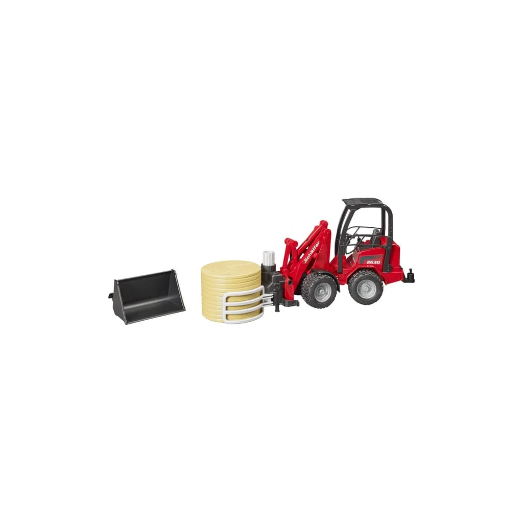 Încărcător compact Schäffer 2630 cu clește pentru baloți rotunzi U02192