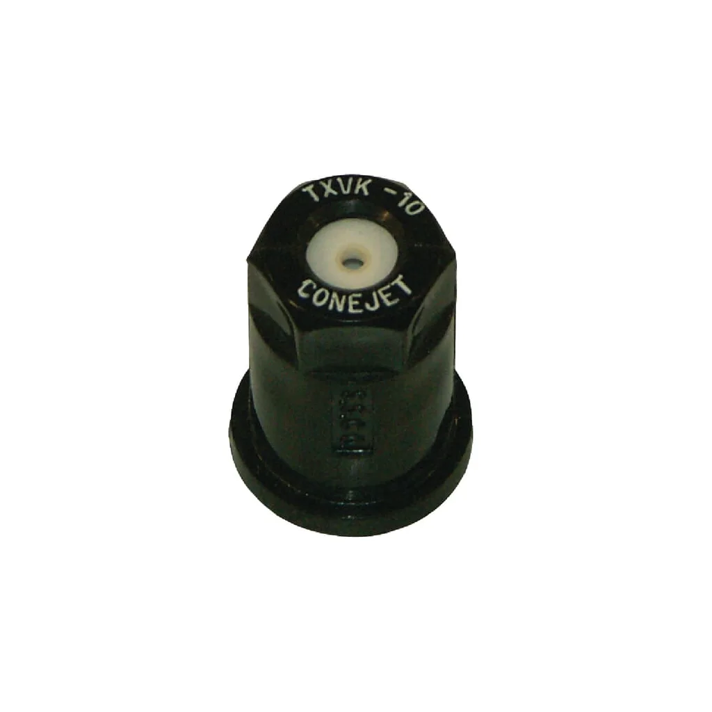 Duză conică goală TXVK 80° 10 neagră din material ceramic TeeJet TXVK10